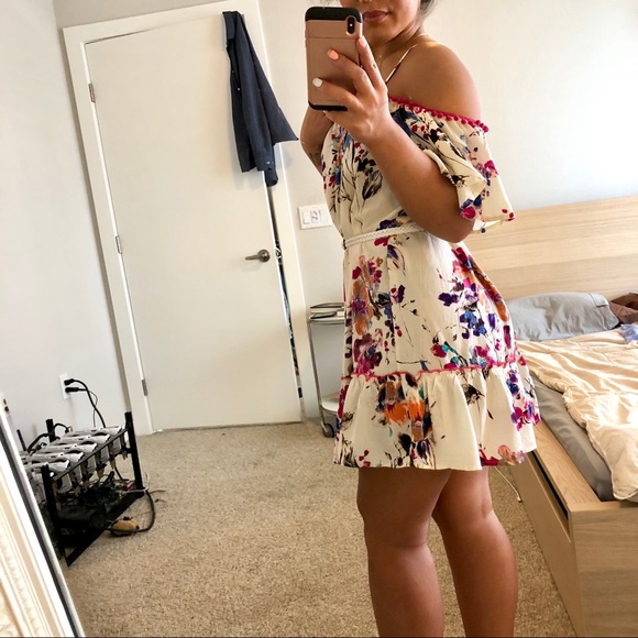 🚫SOLD🚫Umgee boho vivid floral poms dress - Picture 3 of 8